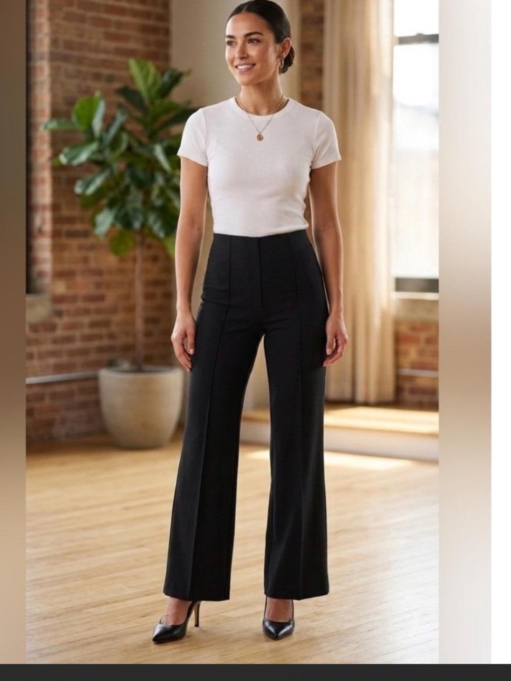 SPANX The Perfect Pant High Rise Flare Black Size Medium